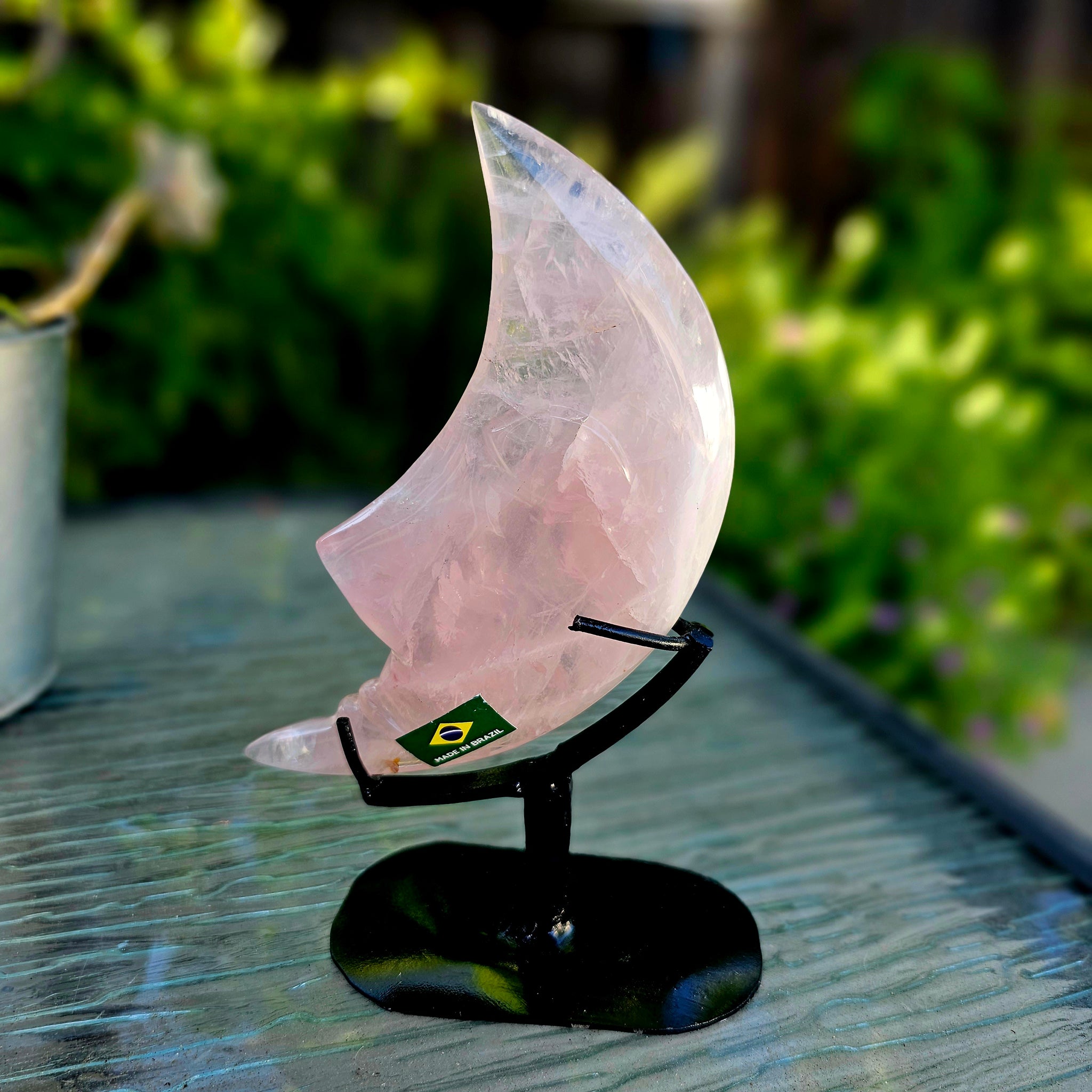 Exquisite Crescent Moon on metal base