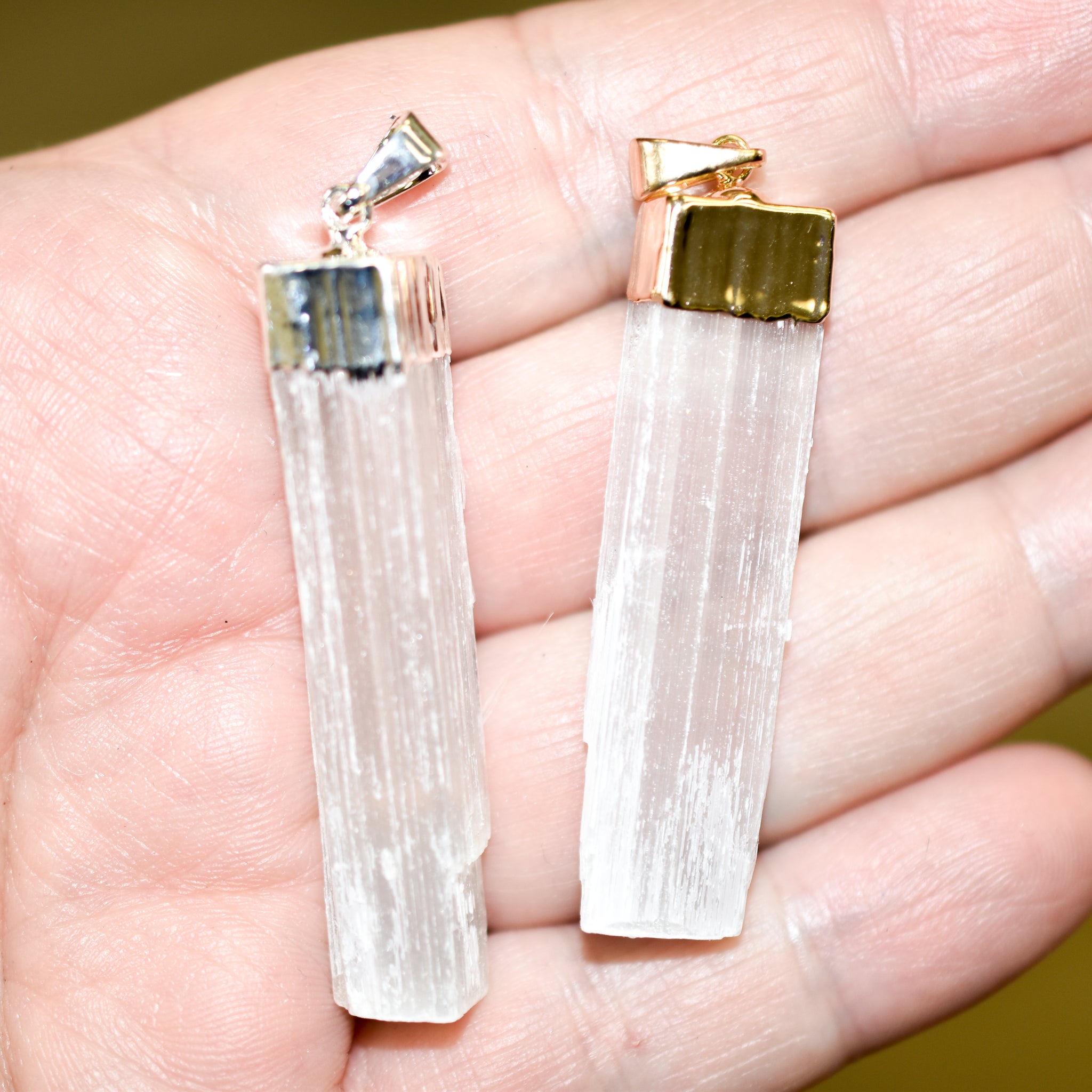 Selenite Pendants - WHYTE QUARTZ