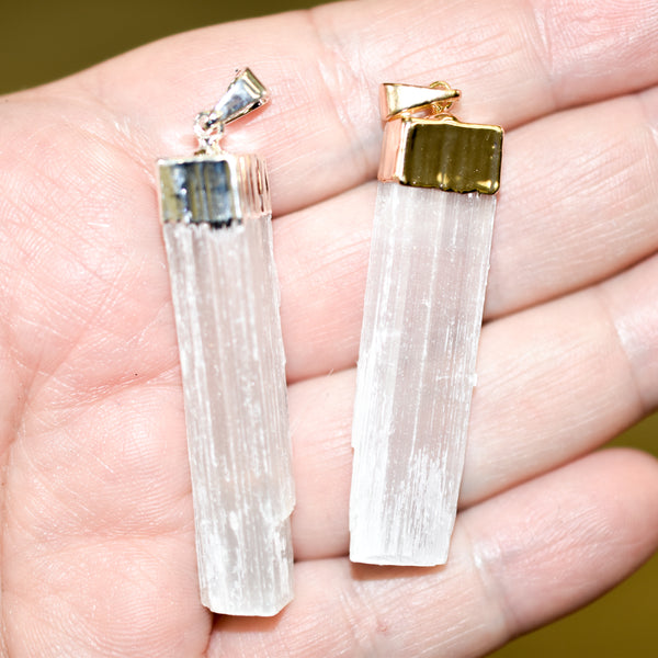 Selenite Pendants - WHYTE QUARTZ