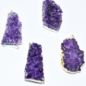 Amethyst Druzy Pendant - WHYTE QUARTZ