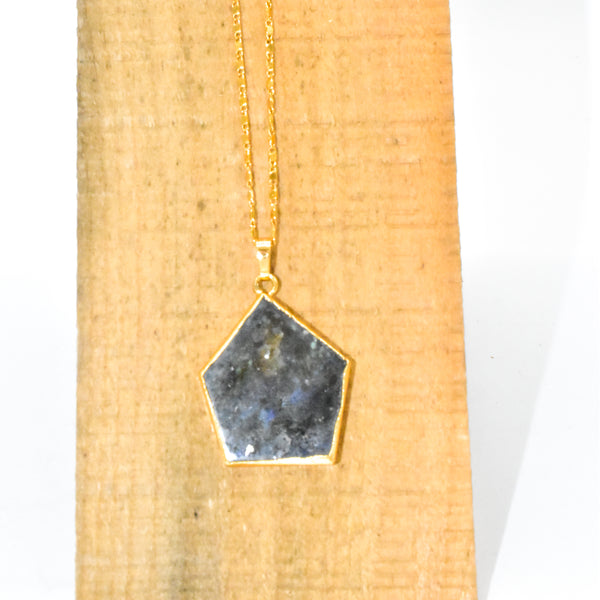 Labradorite Hexagon Necklace - WHYTE QUARTZ