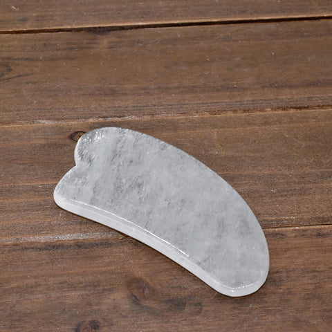 Clear Quartz Gua Sha Massage Tool - WHYTE QUARTZ