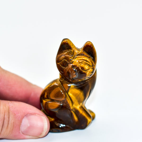 Cat Crystal Carvings