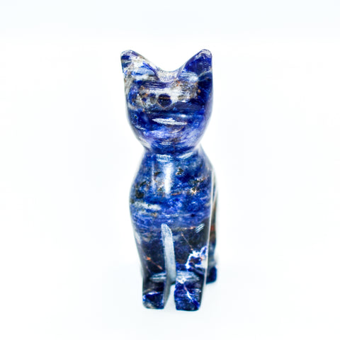 Natural Stone Cat Statues - WHYTE QUARTZ