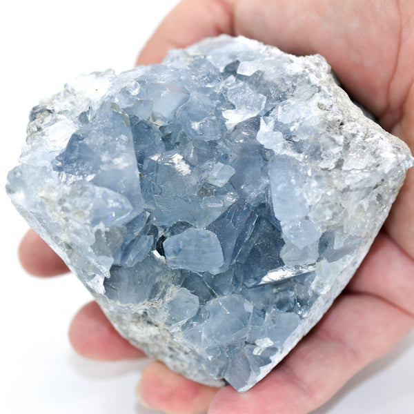Grade A Celestite Druzy Clusters