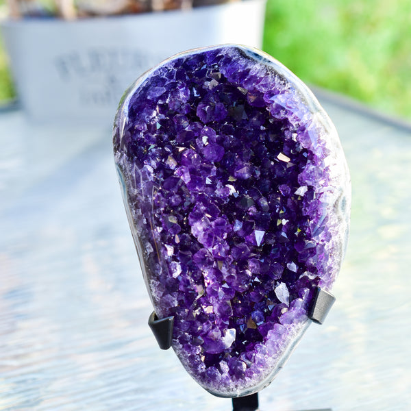 Super Dark Purple AAA Grade Amethyst Druzy Display Pieces