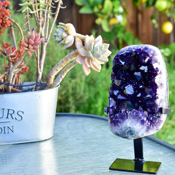 Super Dark Purple AAA Grade Amethyst Druzy Display Pieces