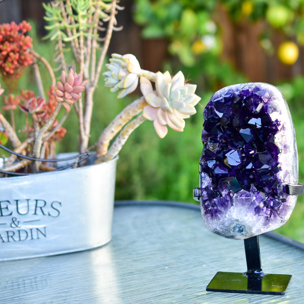 Super Dark Purple AAA Grade Amethyst Druzy Display Pieces