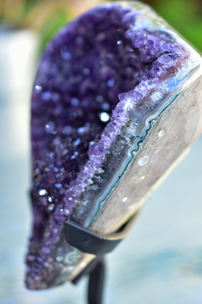 Super Dark Purple AAA Grade Amethyst Druzy Display Pieces