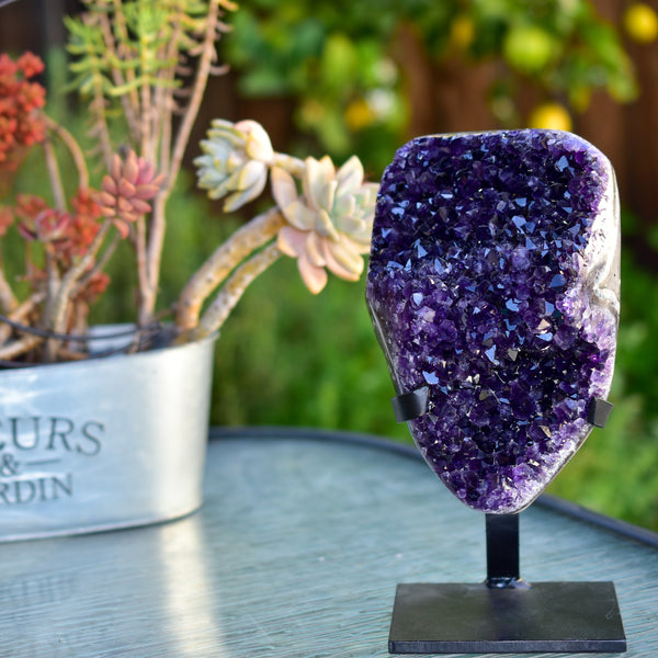Super Dark Purple AAA Grade Amethyst Druzy Display Pieces
