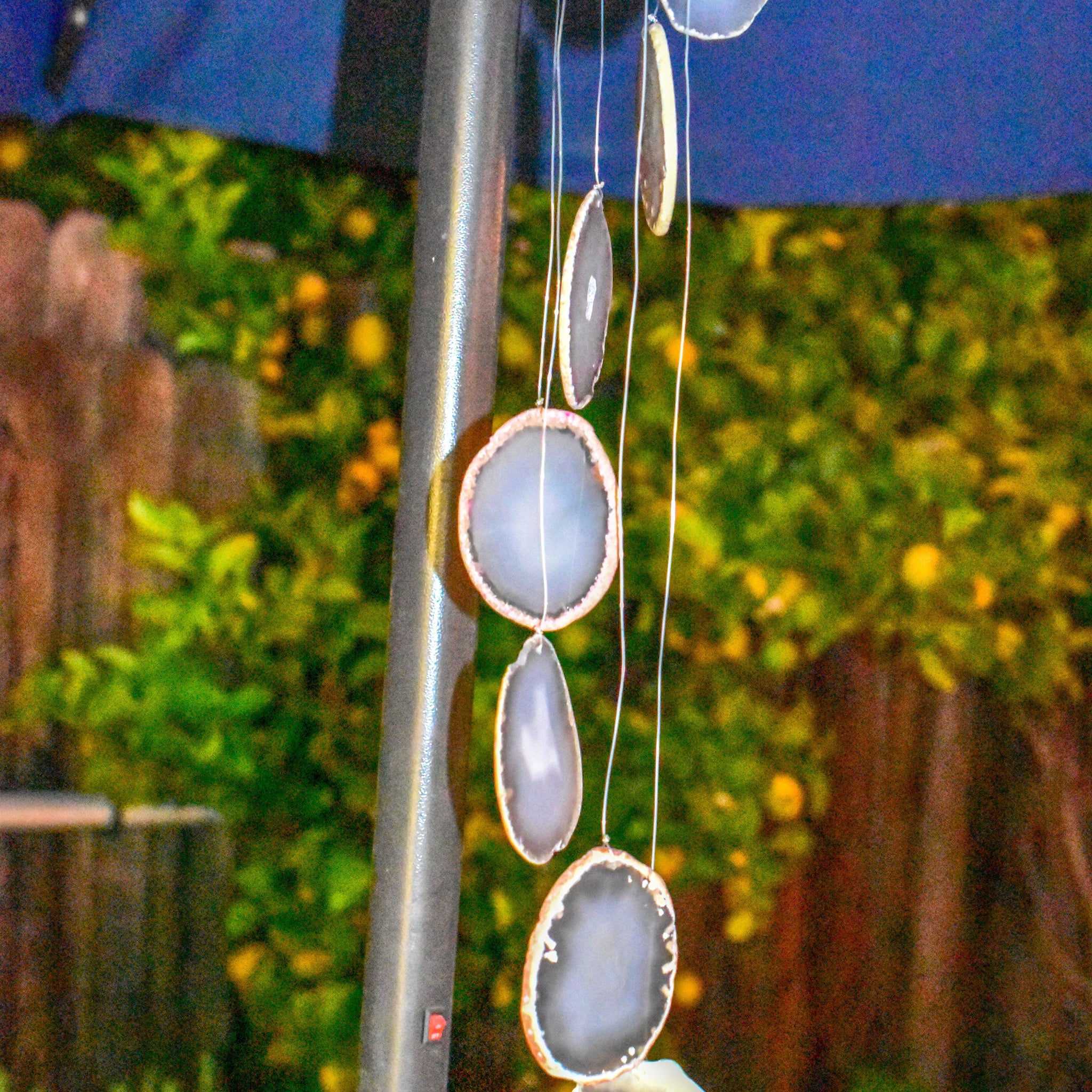 Large Natural Agate Slice Wind Chime
