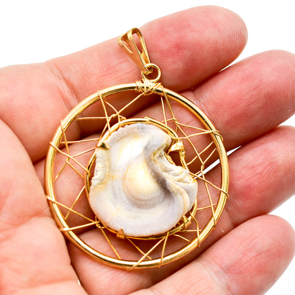 Chalcedony Dream Catcher Pendants