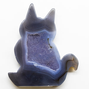 Agate Druzy Sitting Cats