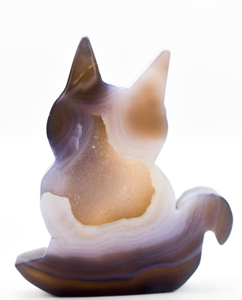 Agate Druzy Sitting Cats