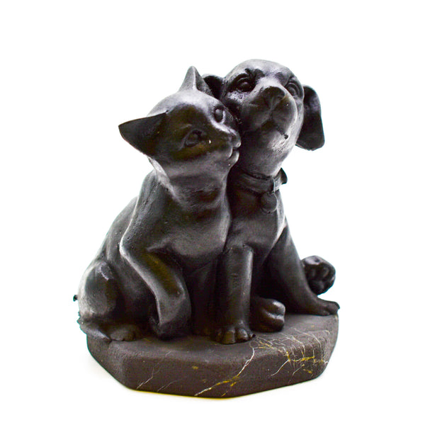 Cat-Dog Hugs Shungite Figurine