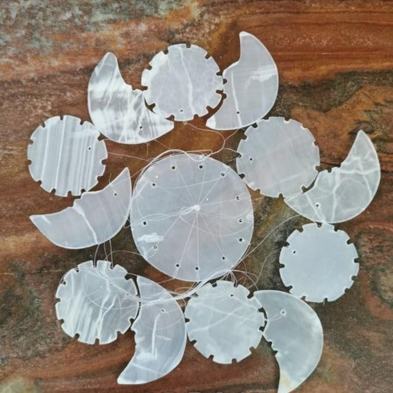 Celestial Sun & Moon Handmade White Onyx Wind Chime