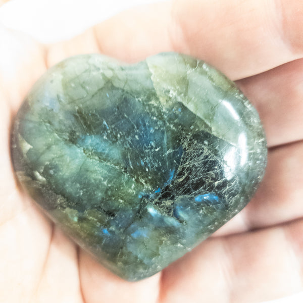 Hand Made Stone Hearts - WHYTE QUARTZ