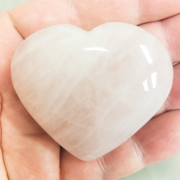 Hand Made Stone Hearts - WHYTE QUARTZ