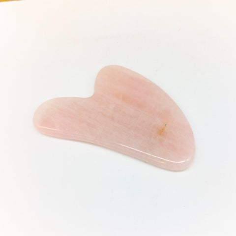 Rose Quartz Gua Sha Massage Tool - WHYTE QUARTZ