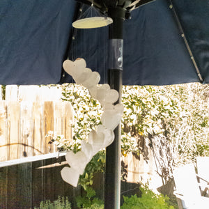 Hearts Handmade White Onyx 15" Wind Chime