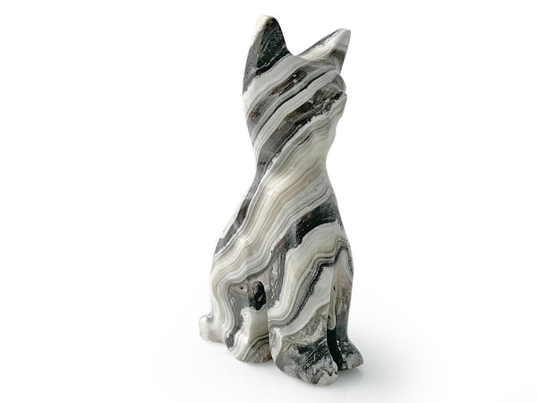 Natural Stone Cat Statues - WHYTE QUARTZ