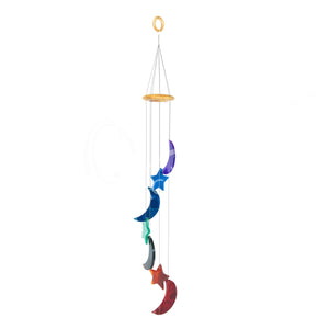 7 Chakras Moons & Stars Agate Wind Chime