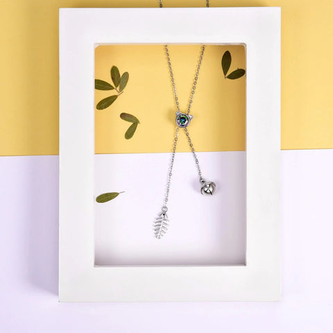 Lariat cat necklace - WHYTE QUARTZ