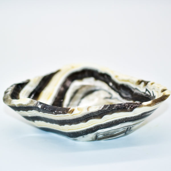 Zebra Onyx Freeform Snack Bowls